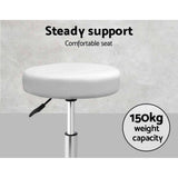 darrahopens Furniture > Bar Stools & Chairs Artiss Round Chair Stools Salon Stool White Swivel Beauty Barber Hairdressing