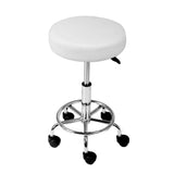 darrahopens Furniture > Bar Stools & Chairs Artiss Round Chair Stools Salon Stool White Swivel Beauty Barber Hairdressing