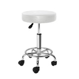 darrahopens Furniture > Bar Stools & Chairs Artiss Round Chair Stools Salon Stool White Swivel Beauty Barber Hairdressing