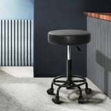 darrahopens Furniture > Bar Stools & Chairs Artiss Round Salon Stool Stools Black Swivel Barber Hair Hydraulic Chairs Lift