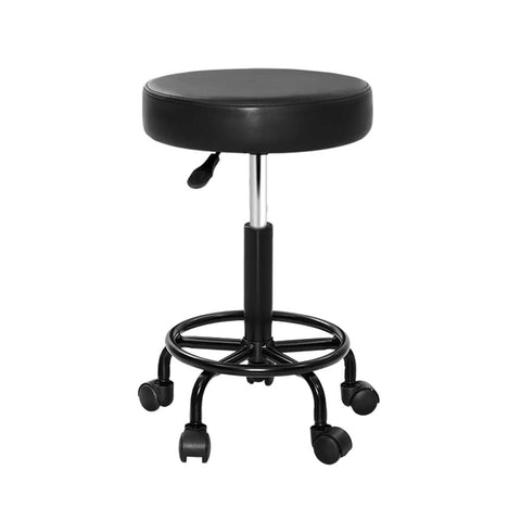darrahopens Furniture > Bar Stools & Chairs Artiss Round Salon Stool Stools Black Swivel Barber Hair Hydraulic Chairs Lift