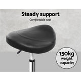 darrahopens Furniture > Bar Stools & Chairs Artiss Saddle Salon Stool Black PU Swivel Barber Hair Dress Chair Hydraulic Lift