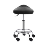 darrahopens Furniture > Bar Stools & Chairs Artiss Saddle Salon Stool Black PU Swivel Barber Hair Dress Chair Hydraulic Lift