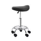 darrahopens Furniture > Bar Stools & Chairs Artiss Saddle Salon Stool Black PU Swivel Barber Hair Dress Chair Hydraulic Lift