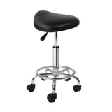 darrahopens Furniture > Bar Stools & Chairs Artiss Saddle Salon Stool Black PU Swivel Barber Hair Dress Chair Hydraulic Lift