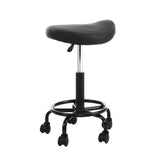 darrahopens Furniture > Bar Stools & Chairs Artiss Saddle Stool Salon Chair Black Swivel Beauty Barber Hairdressing Gas Lift