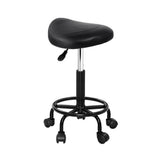 darrahopens Furniture > Bar Stools & Chairs Artiss Saddle Stool Salon Chair Black Swivel Beauty Barber Hairdressing Gas Lift
