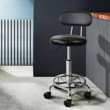 darrahopens Furniture > Bar Stools & Chairs Artiss Salon Stool Swivel Chair Backrest Barber Hairdressing Hydraulic Height
