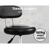 darrahopens Furniture > Bar Stools & Chairs Artiss Salon Stool Swivel Chair Backrest Barber Hairdressing Hydraulic Height