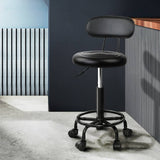 darrahopens Furniture > Bar Stools & Chairs Artiss Salon Stool Swivel Chairs with Back Barber Beauty Hydralic Lift