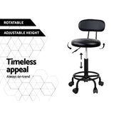 darrahopens Furniture > Bar Stools & Chairs Artiss Salon Stool Swivel Chairs with Back Barber Beauty Hydralic Lift