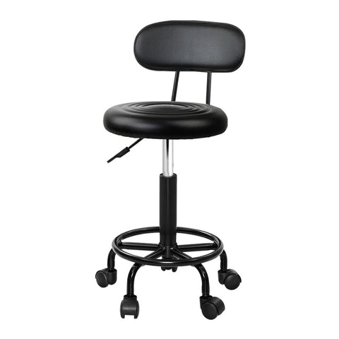 darrahopens Furniture > Bar Stools & Chairs Artiss Salon Stool Swivel Chairs with Back Barber Beauty Hydralic Lift