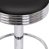 darrahopens Furniture > Bar Stools & Chairs Artiss Set of 2 Backless PU Leather Bar Stools - Black and Chrome