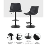 darrahopens Furniture > Bar Stools & Chairs Artiss Set of 2 Bar Stools Gas Lift- Black