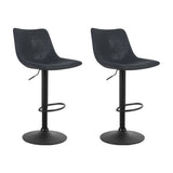 darrahopens Furniture > Bar Stools & Chairs Artiss Set of 2 Bar Stools Gas Lift- Black