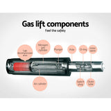 darrahopens Furniture > Bar Stools & Chairs Artiss Set of 2 Bar Stools Gas lift Swivel Armrests - Steel and Black