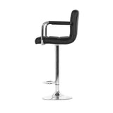 darrahopens Furniture > Bar Stools & Chairs Artiss Set of 2 Bar Stools Gas lift Swivel Armrests - Steel and Black