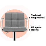 darrahopens Furniture > Bar Stools & Chairs Artiss Set of 2 Bar Stools Gas lift Swivel - Steel and Grey