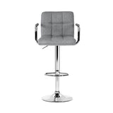 darrahopens Furniture > Bar Stools & Chairs Artiss Set of 2 Bar Stools Gas lift Swivel - Steel and Grey