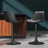 Darrahopens Furniture > Bar Stools & Chairs Artiss Set of 2 Bar Stools Kitchen Stool Chairs Metal Barstool Dining Chair Black Rushal