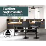 Darrahopens Furniture > Bar Stools & Chairs Artiss Set of 2 Bar Stools Kitchen Stool Chairs Metal Barstool Dining Chair Black Rushal