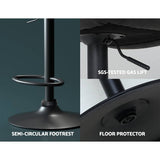 Darrahopens Furniture > Bar Stools & Chairs Artiss Set of 2 Bar Stools Kitchen Stool Chairs Metal Barstool Dining Chair Black Rushal