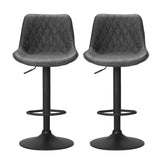 Darrahopens Furniture > Bar Stools & Chairs Artiss Set of 2 Bar Stools Kitchen Stool Chairs Metal Barstool Dining Chair Black Rushal
