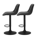 Darrahopens Furniture > Bar Stools & Chairs Artiss Set of 2 Bar Stools Kitchen Stool Chairs Metal Barstool Dining Chair Black Rushal