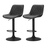 Darrahopens Furniture > Bar Stools & Chairs Artiss Set of 2 Bar Stools Kitchen Stool Chairs Metal Barstool Dining Chair Black Rushal
