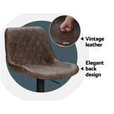Darrahopens Furniture > Bar Stools & Chairs Artiss Set of 2 Bar Stools Kitchen Stool Chairs Metal Barstool Dining Chair Brown Rushal