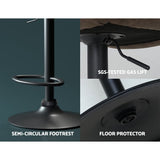 Darrahopens Furniture > Bar Stools & Chairs Artiss Set of 2 Bar Stools Kitchen Stool Chairs Metal Barstool Dining Chair Brown Rushal