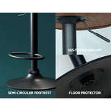 Darrahopens Furniture > Bar Stools & Chairs Artiss Set of 2 Bar Stools Kitchen Stool Chairs Metal Barstool Swivel Brown Frawley