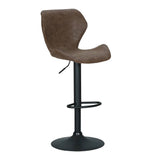 Darrahopens Furniture > Bar Stools & Chairs Artiss Set of 2 Bar Stools Kitchen Stool Chairs Metal Barstool Swivel Brown Frawley