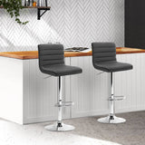 darrahopens Furniture > Bar Stools & Chairs Artiss Set of 2 Bar Stools Kitchen Stool Dining Chairs Grey