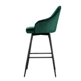 Darrahopens Furniture > Bar Stools & Chairs Artiss Set of 2 Bar Stools Kitchen Stool Dining Chairs Velvet Chair Barstool Green Mesial