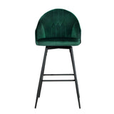 Darrahopens Furniture > Bar Stools & Chairs Artiss Set of 2 Bar Stools Kitchen Stool Dining Chairs Velvet Chair Barstool Green Mesial