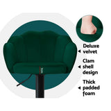Darrahopens Furniture > Bar Stools & Chairs Artiss Set of 2 Bar Stools Kitchen Stool Swivel Chair Gas Lift Velvet Chairs Green Nessah