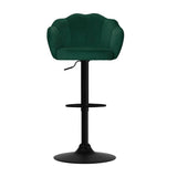 Darrahopens Furniture > Bar Stools & Chairs Artiss Set of 2 Bar Stools Kitchen Stool Swivel Chair Gas Lift Velvet Chairs Green Nessah