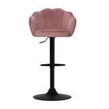 Darrahopens Furniture > Bar Stools & Chairs Artiss Set of 2 Bar Stools Kitchen Stool Swivel Chair Gas Lift Velvet Chairs Pink Nessah