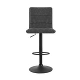 darrahopens Furniture > Bar Stools & Chairs Artiss Set of 2 Bar Stools PU Leather Smooth Line Style - Grey and Black