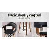 darrahopens Furniture > Bar Stools & Chairs Artiss Set of 2 Bar Stools PU Leather Wooden Swivel - Wood, Chrome and Black