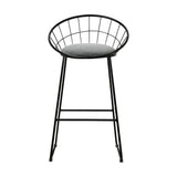 darrahopens Furniture > Bar Stools & Chairs Artiss Set of 2 Bar Stools Steel Fabric - Grey and Black