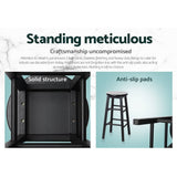 darrahopens Furniture > Bar Stools & Chairs Artiss Set of 2 Beech Wood Backless Bar Stools - Black