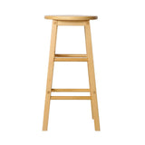darrahopens Furniture > Bar Stools & Chairs Artiss Set of 2 Beech Wood Backless Bar Stools - Natural