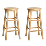 darrahopens Furniture > Bar Stools & Chairs Artiss Set of 2 Beech Wood Backless Bar Stools - Natural