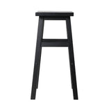 darrahopens Furniture > Bar Stools & Chairs Artiss Set of 2 Beech Wood Bar Stools - Black