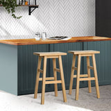 darrahopens Furniture > Bar Stools & Chairs Artiss Set of 2 Beech Wood Bar Stools - Natural