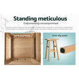 darrahopens Furniture > Bar Stools & Chairs Artiss Set of 2 Beech Wood Bar Stools - Natural