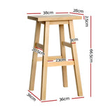 darrahopens Furniture > Bar Stools & Chairs Artiss Set of 2 Beech Wood Bar Stools - Natural
