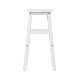 darrahopens Furniture > Bar Stools & Chairs Artiss Set of 2 Beech Wood Bar Stools - White